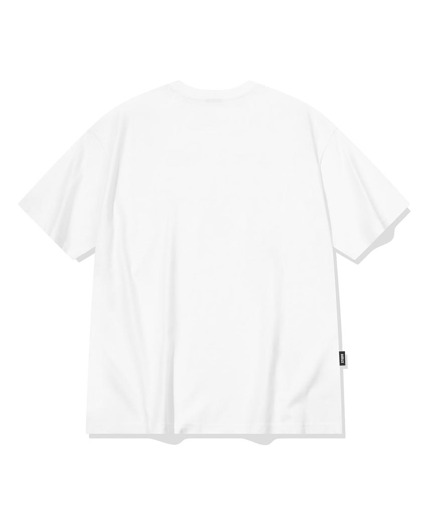 CPGN STUDIO Cat'S Heart Chain Embroidered Short Sleeve T-Shirt White