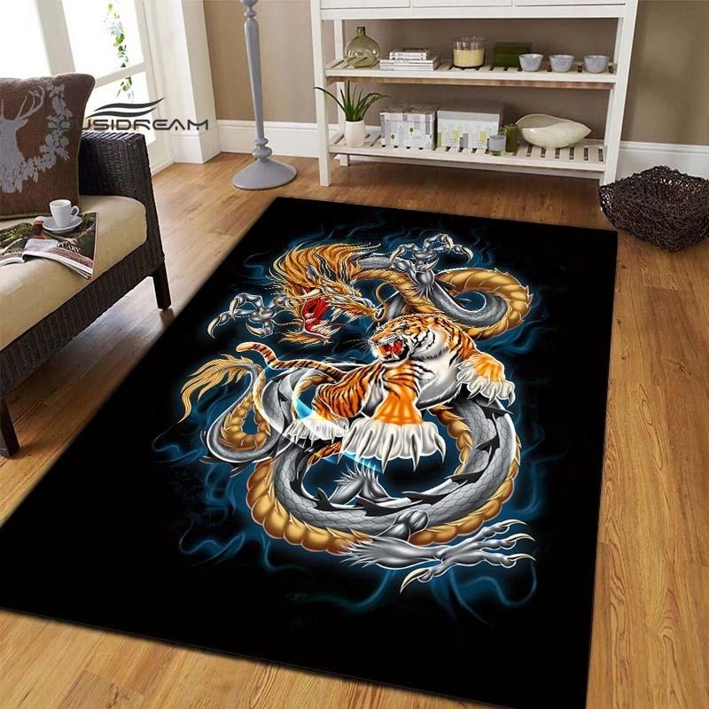 Коврики с темным драконом, модный 3D-печать, фантазийный дракон, гостиная, спальня, большой мягкий ковер, домашний коврик для детской комнаты, напольный коврик