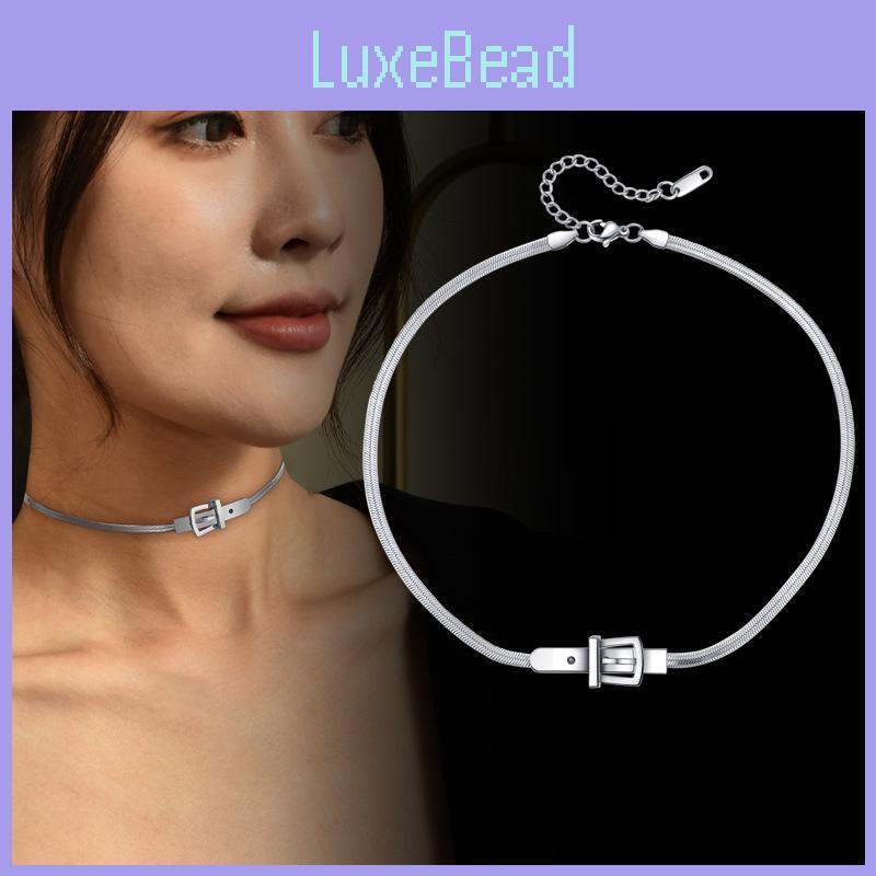 Стильное ожерелье из титановой стали «Змеиная кость» для женщин с геометрическим дизайном для модного чокера