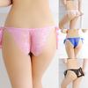 Сексуальные женские кружевные мягкие прозрачные трусы с завязками без вырезов, нижнее белье стринги