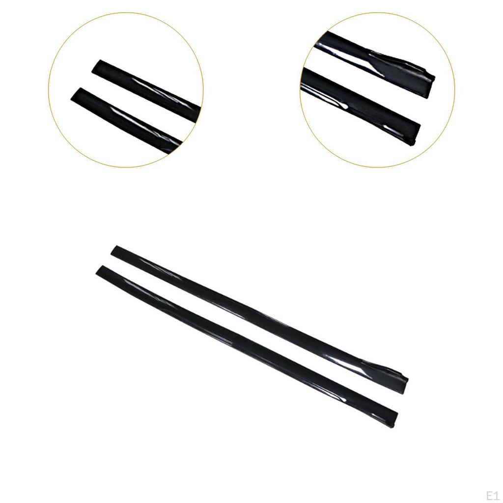 2 Pieces Car Side Skirts 2M Professional Replacement Easy To Install Accessories Universal for Truck