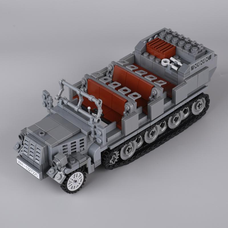 Конструктор MOC Игрушки Военный Автомобиль Транспортное Средство Танк WW2 Оружие Строительные Блоки Игрушка Немецкий Американский Солдат Бронированный Артиллерийский Грузовик Подарок Мальчикам