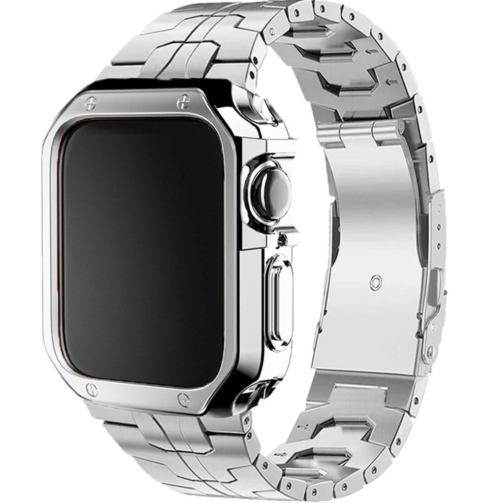 Чехол+Ремешок из ТПУ для Apple Watch Band 46мм 42мм Титановый Наручный Браслет Защитные Пленки для Экрана IWatch 10 9 7 8 45мм 41мм 44мм 40мм 49мм