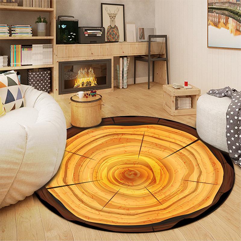 Carpet Salon Decorative Floor Mats Round Carpet Chair Sofa Bubble Kiss Tree Ring Round Carpet Bedroom Living Room Decor