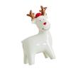 Christmas Themed Ceramic Illuminating Village House Snowman Deer Figurine Decoration For Mantels Shelf Or Window Sill