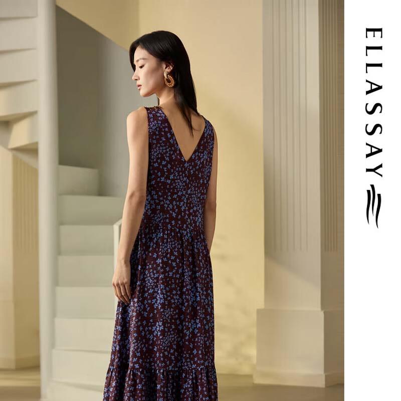 ELLASSAY Deconstructed Elegant Deep V-Neck Dress