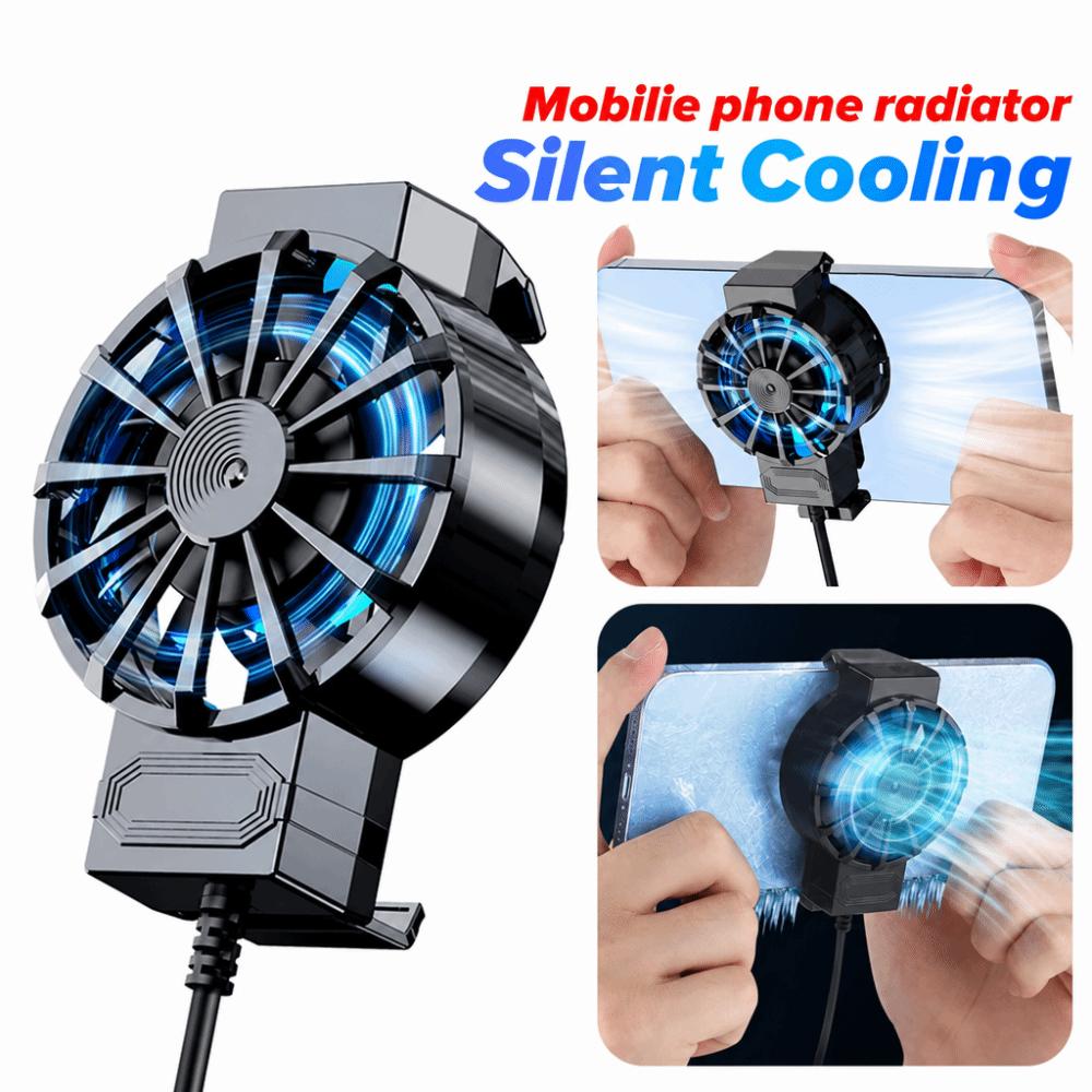 Mute Portable Phone Cooler Air-Cooled Mini Cooling Fan Phone Cooling Fan for Gaming Enthusiasts