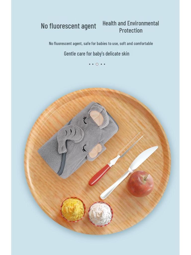 Newborn Cartoon Hooded Swaddle Blanket - Absorbent Coral Fleece for Spring & Autumn