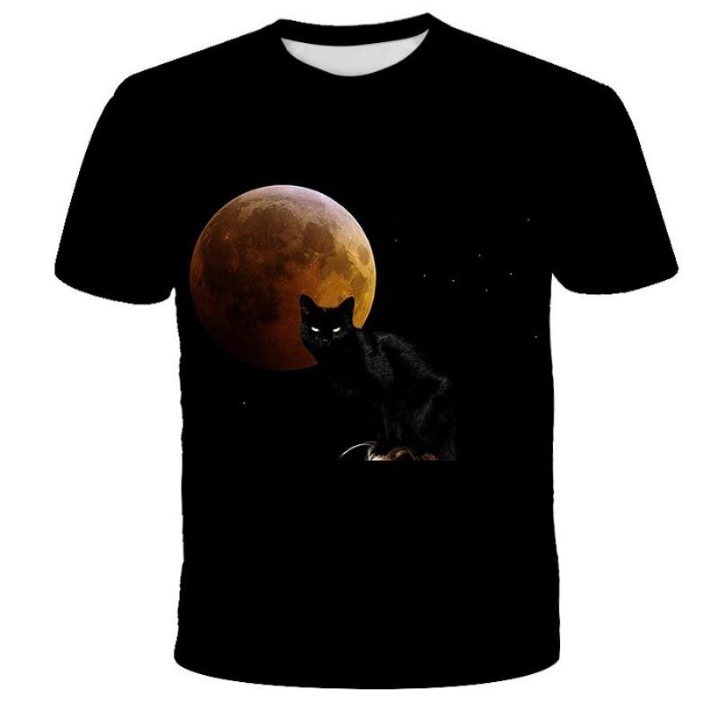 Уличная футболка с 3D животными, мужские футболки с 3D принтом кошек, забавные мужские повседневные футболки в стиле хип-хоп с короткими рукавами, летний топ