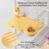 Rectangle Parrot Perch Stand with Water Bowl Birdcage Food Bowl  Easy To Clean