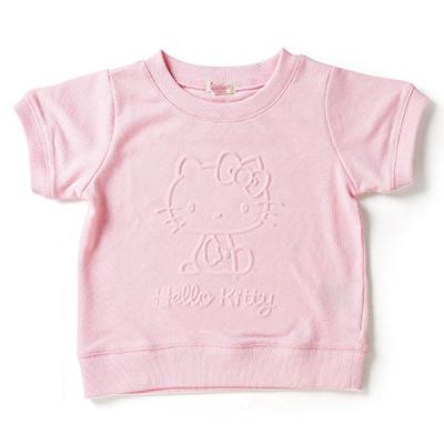 Детская толстовка Hello Kitty с коротким рукавом 90 см (Тисненый)