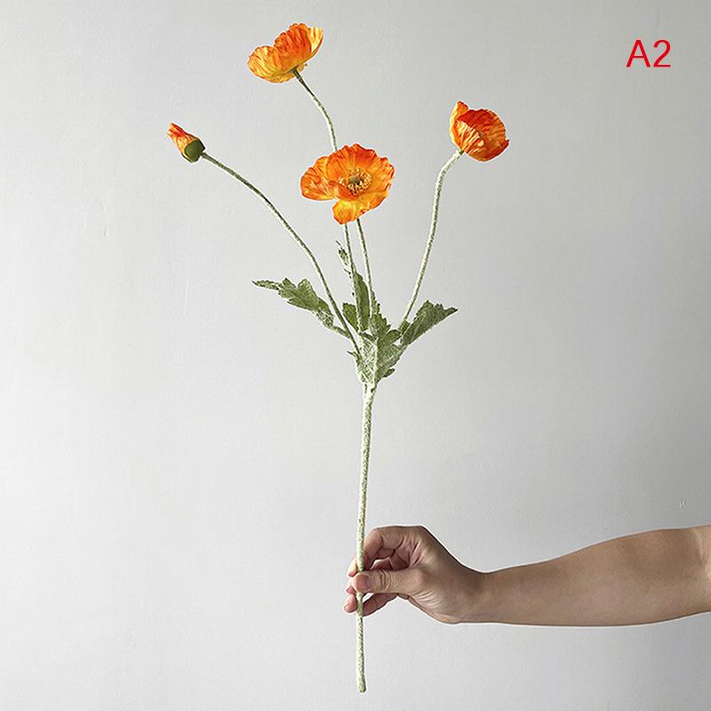 Высококачественные красивые искусственные цветы мака из шелка для дома
