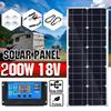 Монокристаллическая солнечная панель 18 В 200 Вт, двойной аккумулятор 12 В/5 В постоянного тока USB для автомобиля на колесах, комплект аккумуляторов для автодома с солнечным контроллером 10 А и кабелями