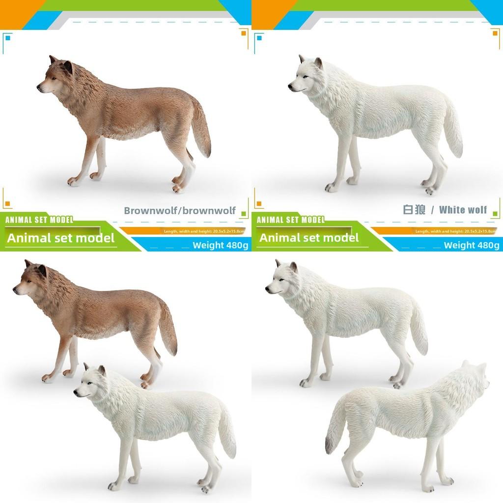 Реалистичная фигурка волка из лесной дикой природы, модель животного из ПВХ для детей, дошкольное образование
