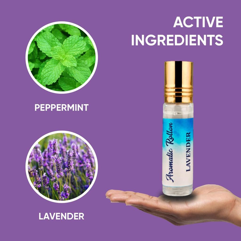 Earth Essentials Лавандовое эфирное масло Ролик 8 мл Успокаивающая ароматерапия для сна Снятие стресса Расслабление Чистое натуральное эфирное масло Карманный Fri