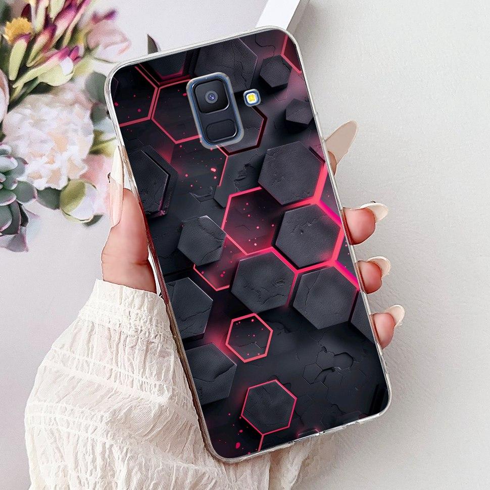 Чехол для Samsung Galaxy A6 2018 Роскошный Расписной Чехол Мягкий Силиконовый Чехол для Телефона Для Samsung A 6 A6 GalaxyA6 2018 Задняя Крышка Coque