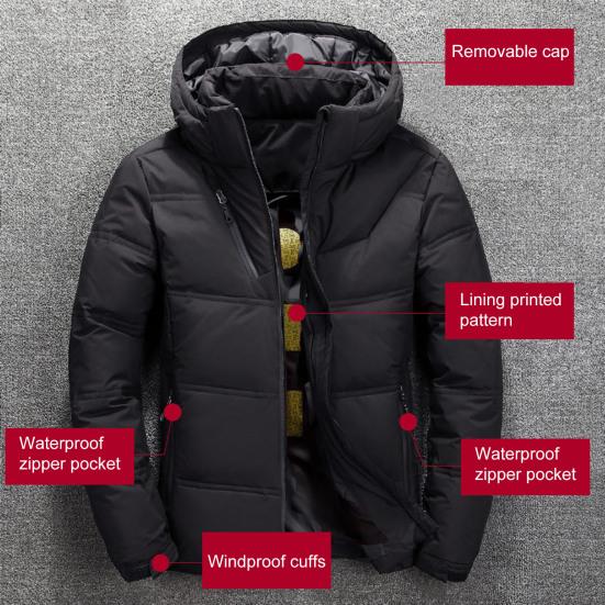 Зимнее пуховое пальто, очень толстая, очень теплая, утепленная, повседневная мужская куртка для активного отдыха