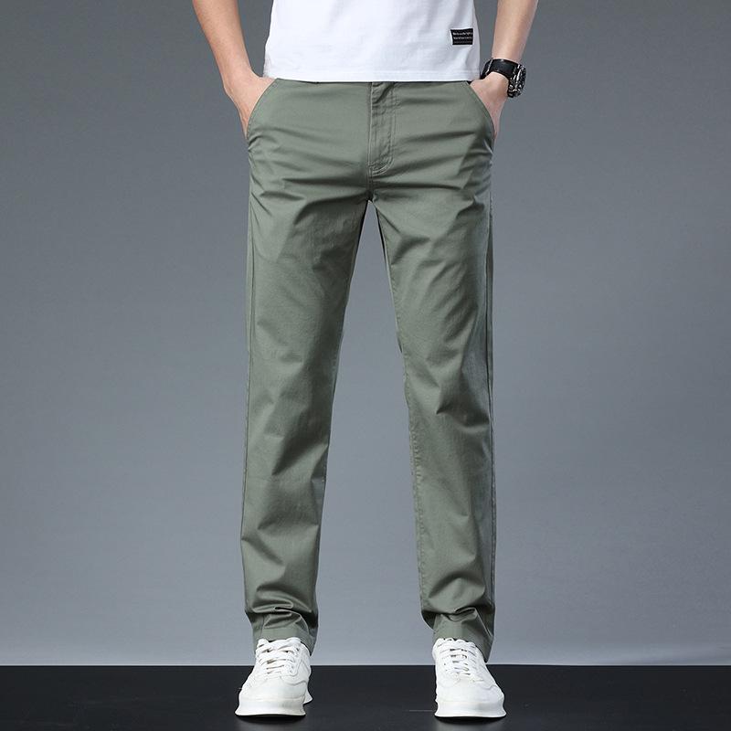2023 Мужские высококачественные узкие эластичные повседневные брюки — модный, универсальный деловой стиль