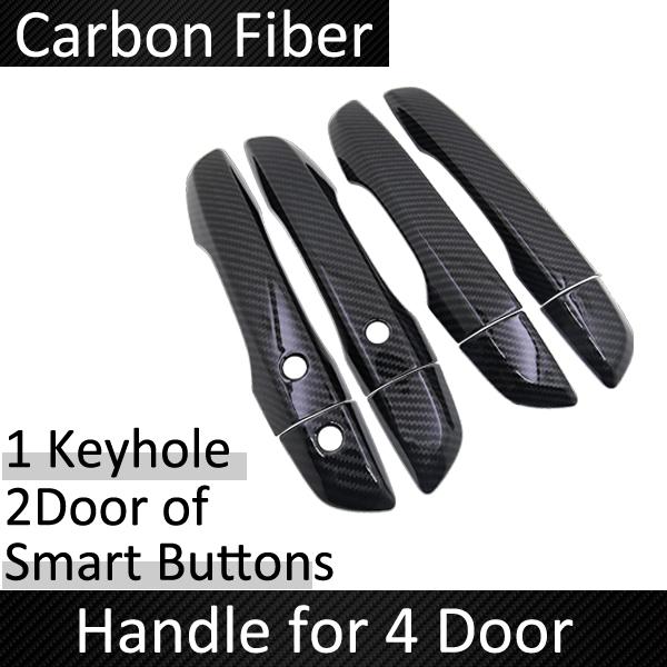 for Honda Civic 10 2016 2017 2018 4 PCS Exterior Carbon Fiber Door Handle Cover Catch Trim Car Cap styling Accessories