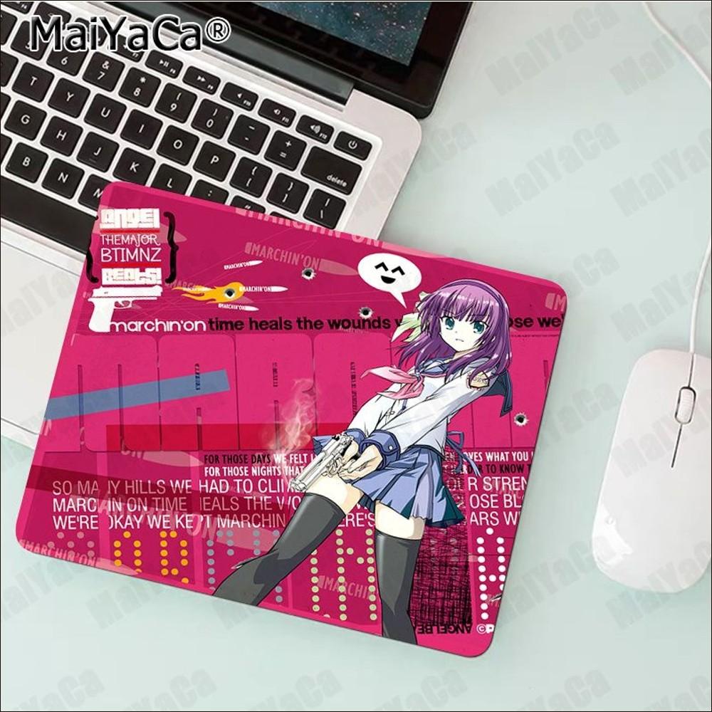 Коврик для мыши Angel Beats Аниме Резиновый Маленький Утолщенный Коврик для мыши Игровой Клавиатурный Настольный Коврик Канцелярские Товары Декор Комнаты Коврик для мыши