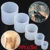 5PCS/set of Cylindrical White Transparent Silicone Mold Candle Mold Crystal Glue Casting Mold Succulent Clay Mold Silicone Mold