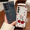 Чехол Красная вишня для Samsung Galaxy S26 Ultra S25 FE S24 S23 S22 A54 A15 A35 A55 A16 A36 A56 A17 A37 A57 5G Мягкая накладка