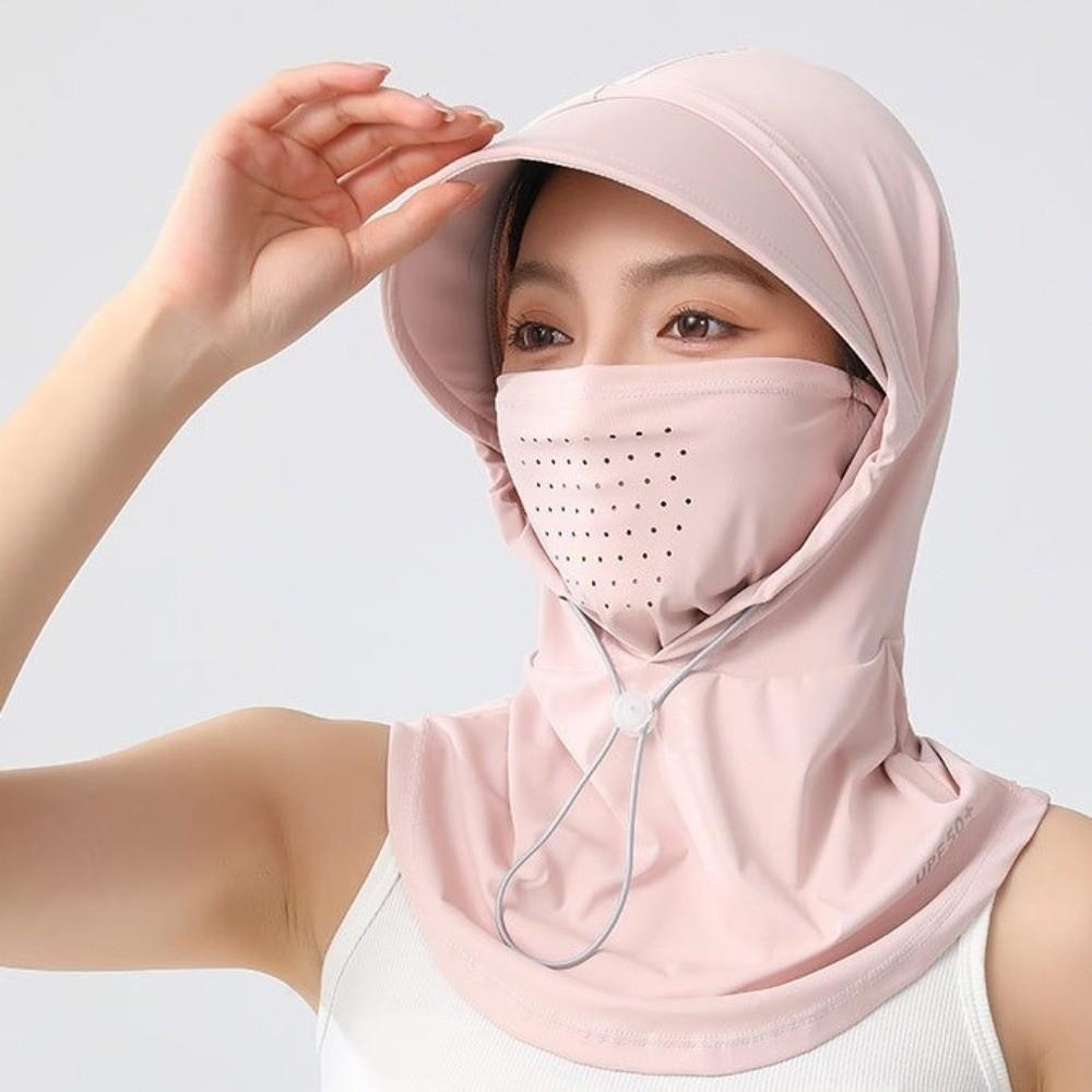 Ice Silk Balaclava Hat Dual Use Sunscreen Full Face Cover Thin Cycling Sun Protection Mask  Hiking