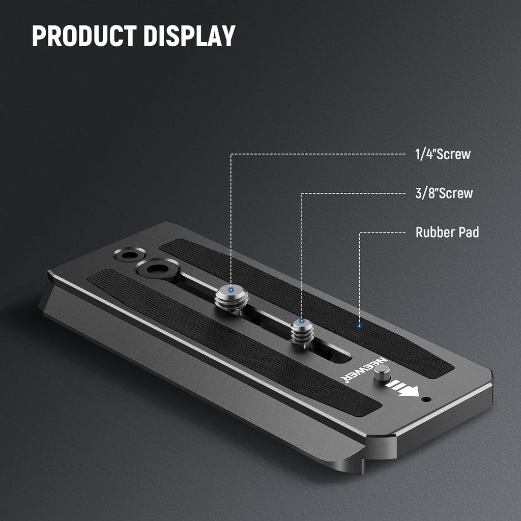 NEEWER 501PL Штативная жидкостная головка Быстросъемная площадка Совместима с площадкой для крепления камеры с и выдвижным штифтом для и жидкостных штативных головок QR5