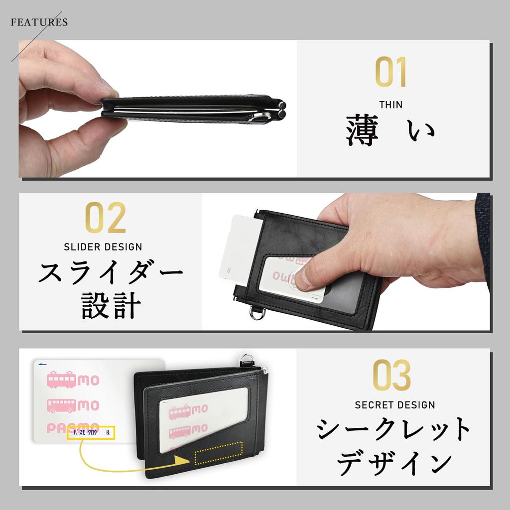 QUARE Leather Pass Butterfly Large Slim Holds IC and More Men's Case, Double-Sided, Bifold, Design, Capacity, Fit, Cards, Driver's License, (Royal