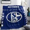 1pc FC Schalke 04 Print Flannel Blanket, High quality Comfortable for All Seasons, Home Decor, Warmth and Comfort, Perfect for Christmas Gifts49