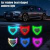 Дизайн в форме сердца Лампа «Сердце дьявола» Присоска Атмосферный неоновый свет Салон автомобиля