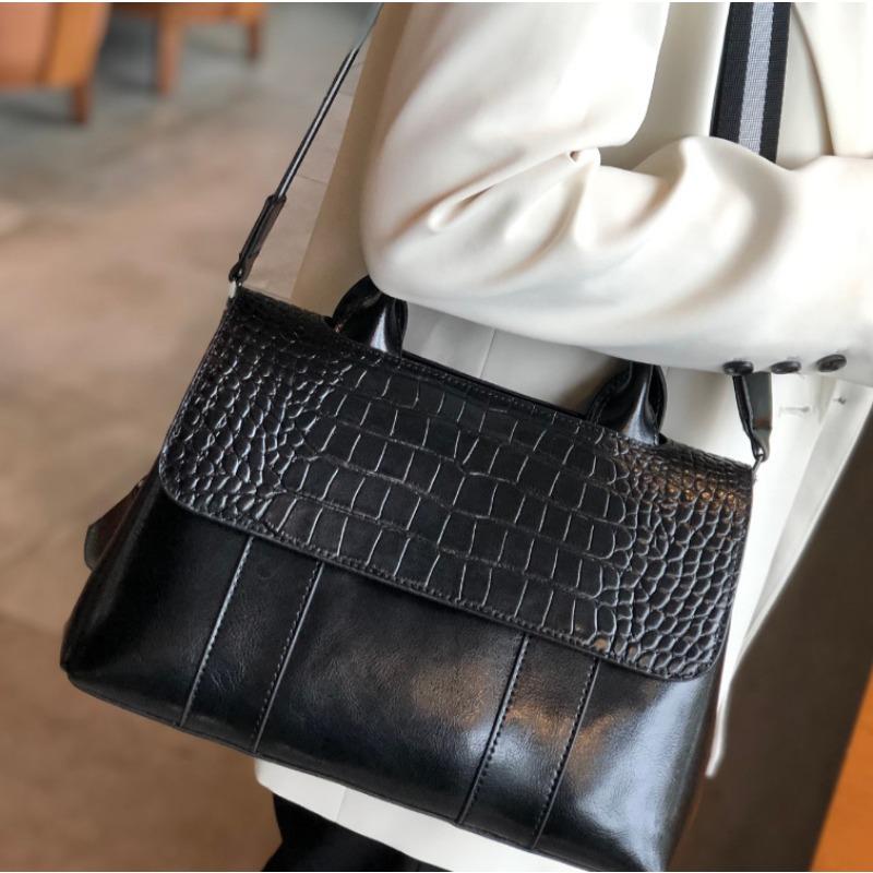 Высококачественная легкая роскошная женская сумка Sense Niche Design из натуральной кожи, весенняя сумка через плечо с широким ремешком, модная сумка для поездок на работу
