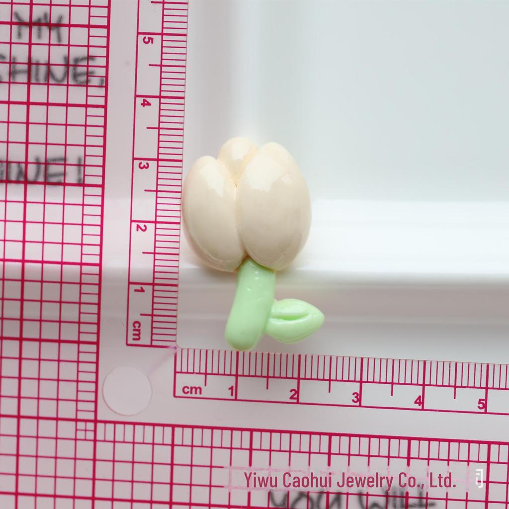 Bright Tulip & Sunflower DIY Jewelry Accessories Set with Cream Glue and Resin Hairpins and Rings