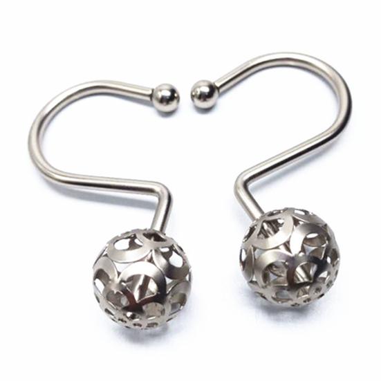 Экологичные прочные подвесные многоразовые крючки для штор для ванной комнаты, аксессуары для ванной комнаты, крючок для занавески для душа