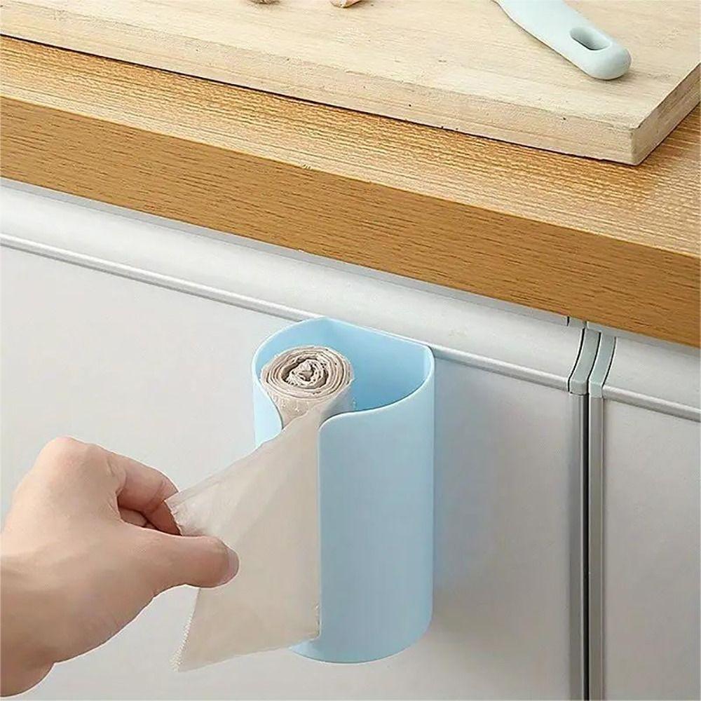 1Pcs Wall Mounted Trash Bags Holder Organizer Garbage Bag Dispenser Garbage Bag Storage Box
