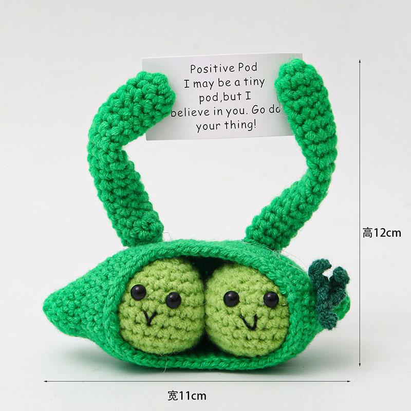 Творчество Ручная работа Позитивная кукла Картофель с карточкой Украшение для дома Вязание Кукла Гороховая пчела Картофель Украшения для офиса