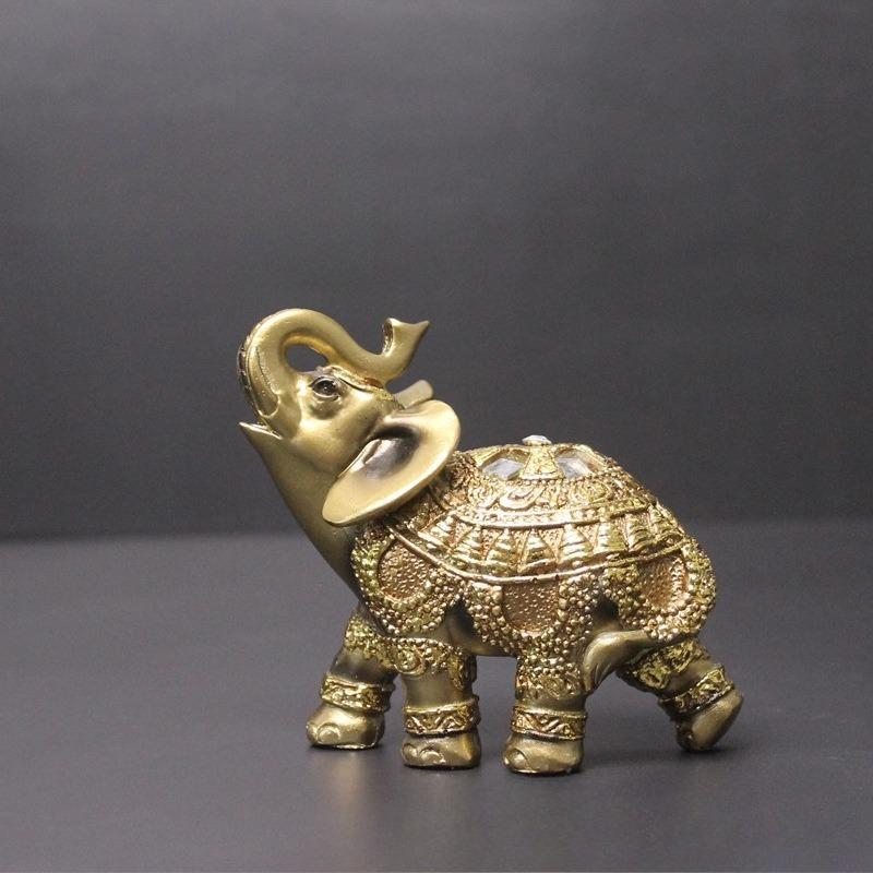 1 шт. Счастливый слон Домашнее украшение Орнамент, Милый орнамент, Домашняя гостиная Бар Кафе Декор Орнамент, Декор комнаты Настольная экспозиция