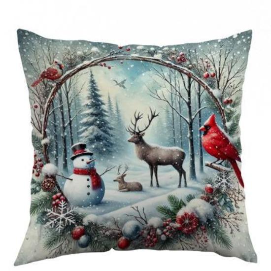 Christmas European Decorative Throw Pillow Case Pillow Case Sofa Living Room Cushion Pillow Case