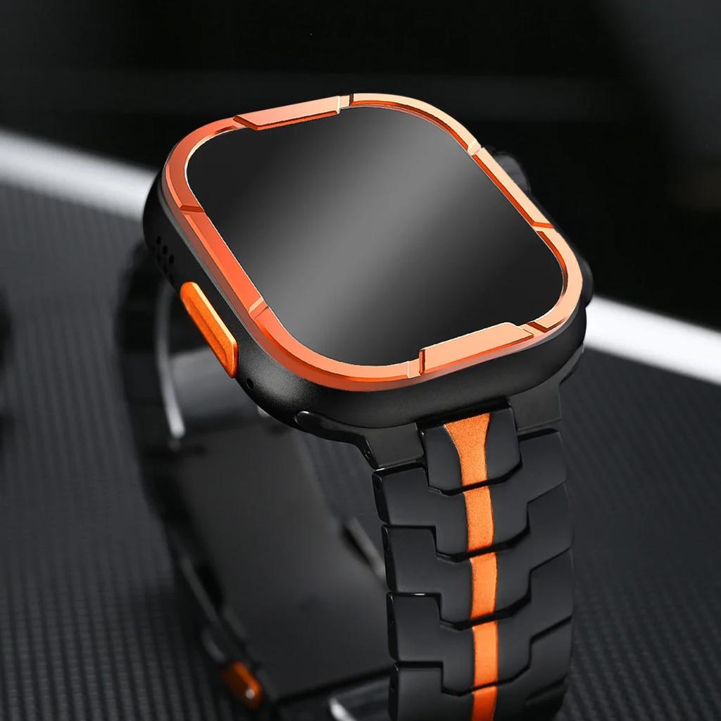 Металлическая рамка из нержавеющей стали + Стекло Для Apple Watch Ultra 1 2 49 мм Защитный бампер Корпус для iWatch Series SE 9 Ultra2