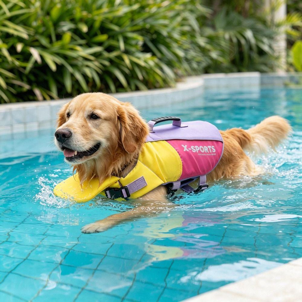 Waterproof Dog Swimming Vest Tear Resistant Pet Flotation Vest Dog Buoyancy Vest  Outdoor Water