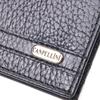 Практичный мужской зажим из натуральной зернистой кожи CANPELLINI Money Clip 21518 Черный