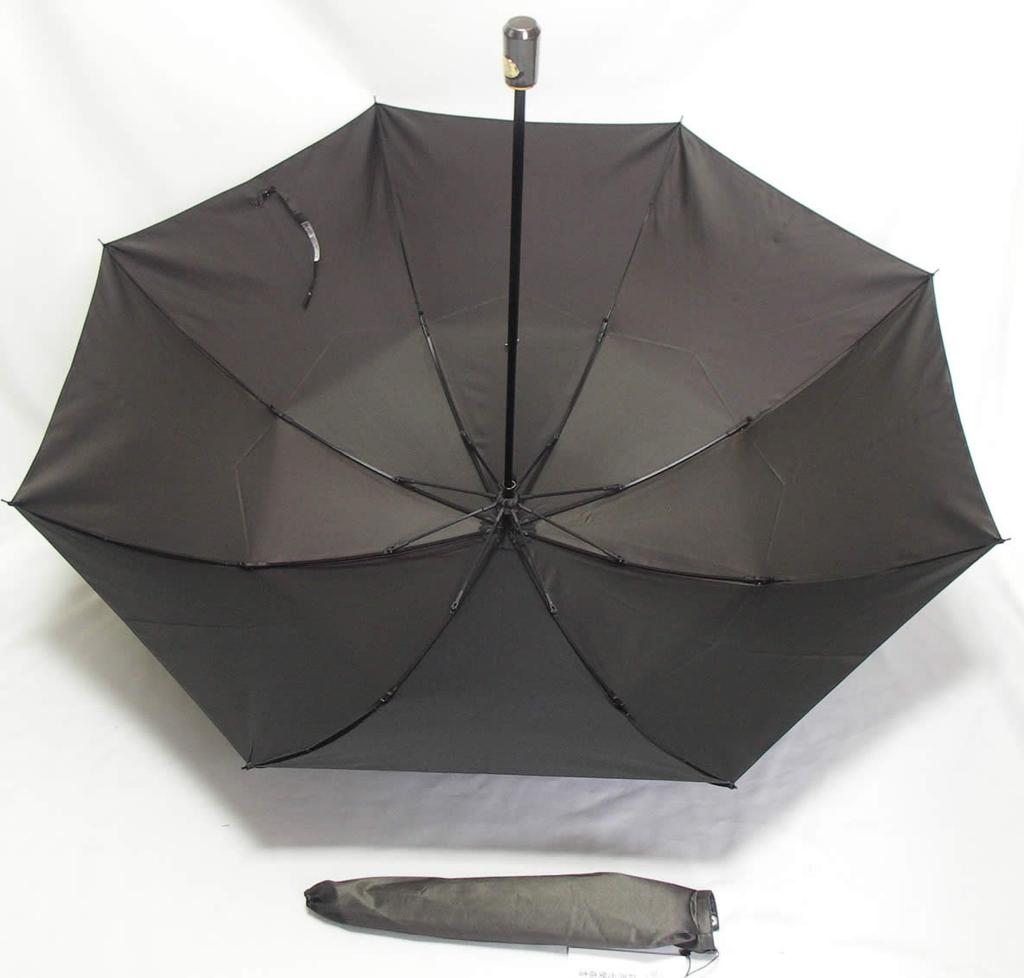 Maehara Koei Shoten Maehara Umbrella Folding Chambray Bronze Gold Colored Handle Men's