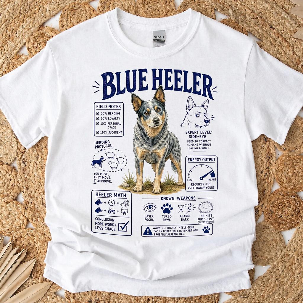 Funny Blue Heeler Shirt - Retro Dog Breeds Gift - Sarcastic Blue Heeler Clothing