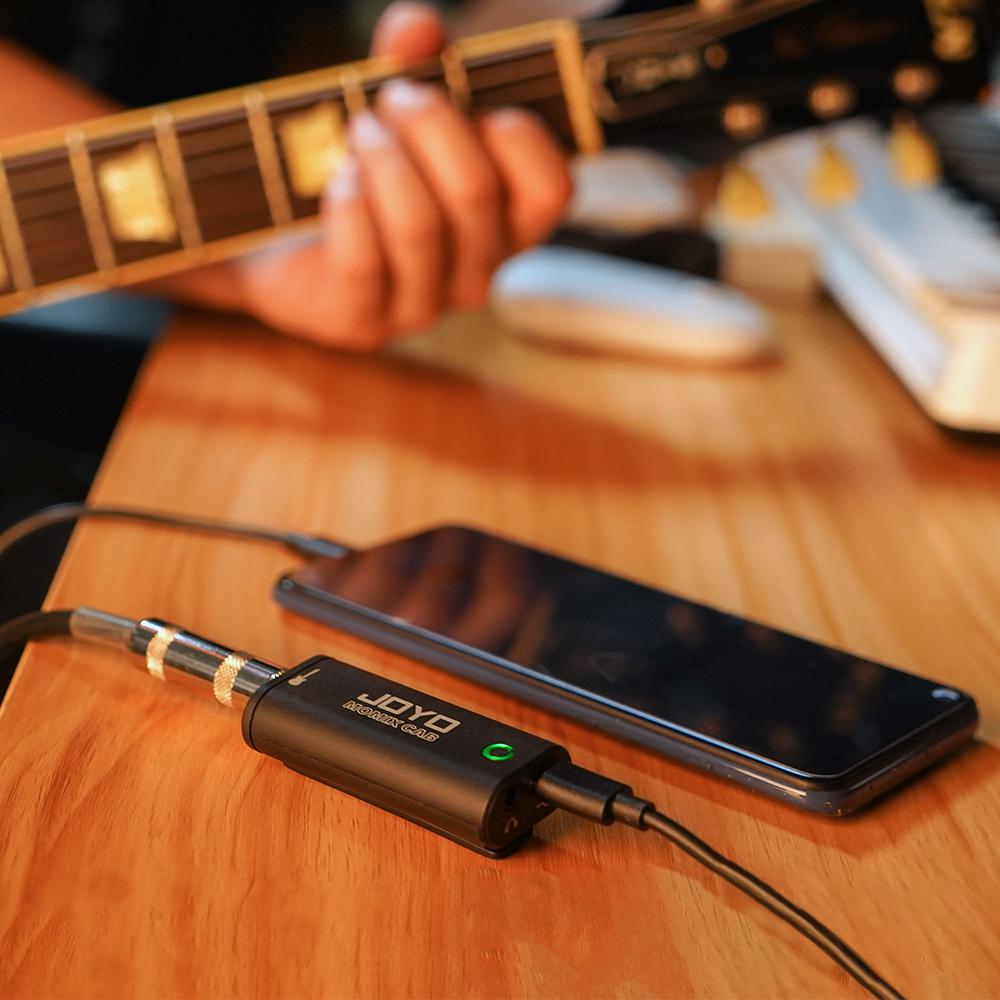 JOYO MOMIX CAB Мини-аудиомикшер Звуковая карта для гитары USB-аудиоинтерфейс Стереовыход для гитары/баса Смартфона ПК Прямая трансляция