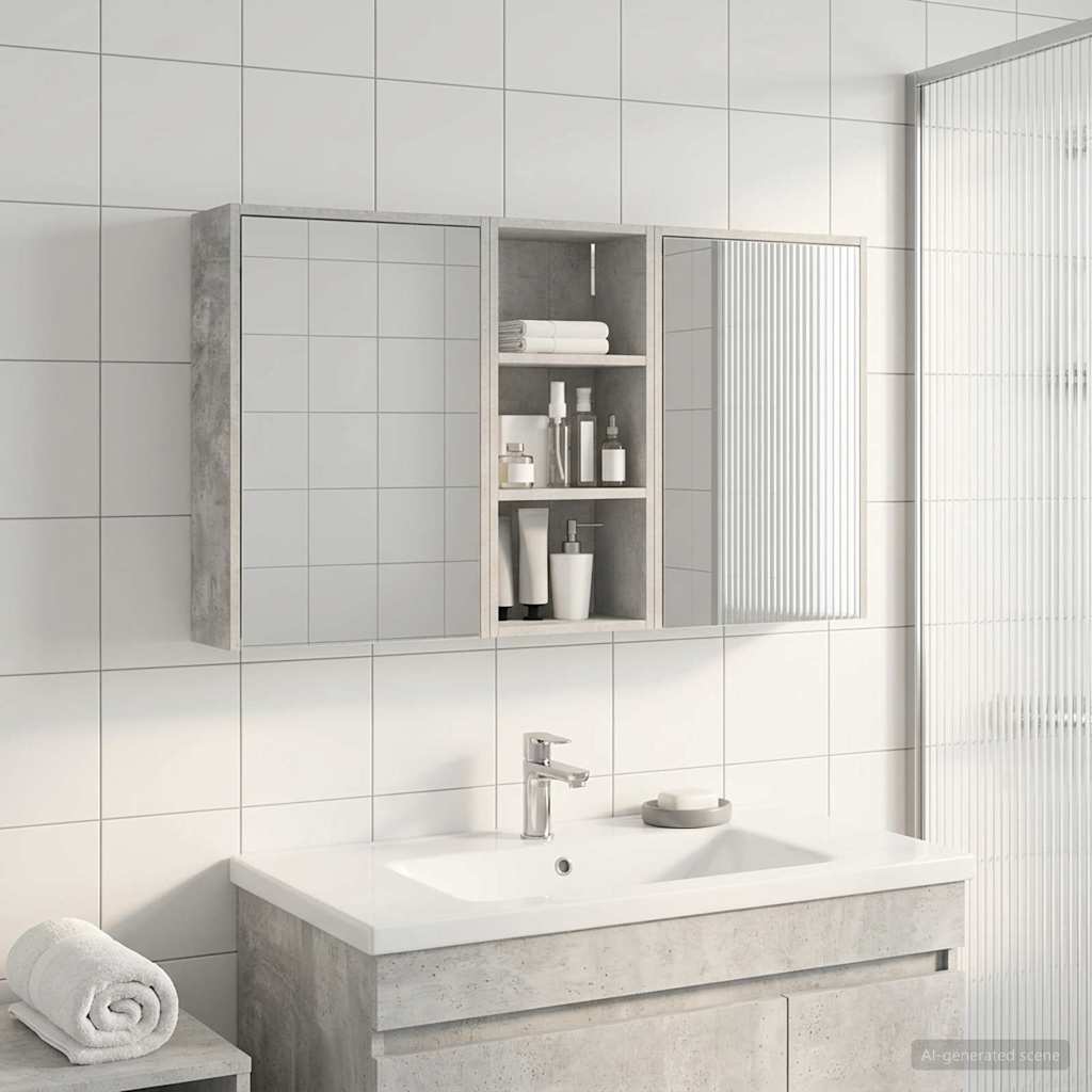 Bathroom Cabinet Set 3 pcs 116 x 16 x 62.5 cm Engineered Wood