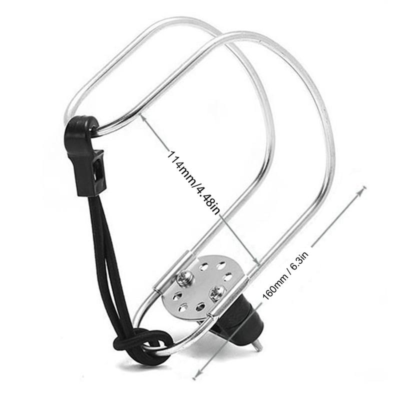 4.5in Stainless Steel Lifebuoy Ring Bracket Horseshoe Holder for Marine Boat Ship Accessories