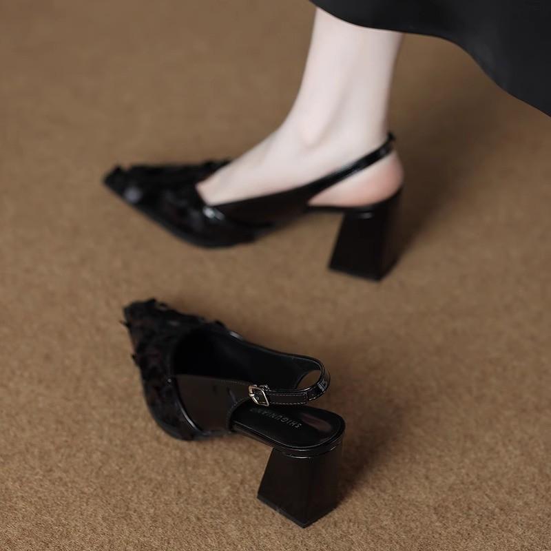 Модные туфли-лодочки с острым носком и пайетками, темпераментные, на высоком каблуке, серебристые, одинарные, женские, лето 2025, босоножки с закрытым носком