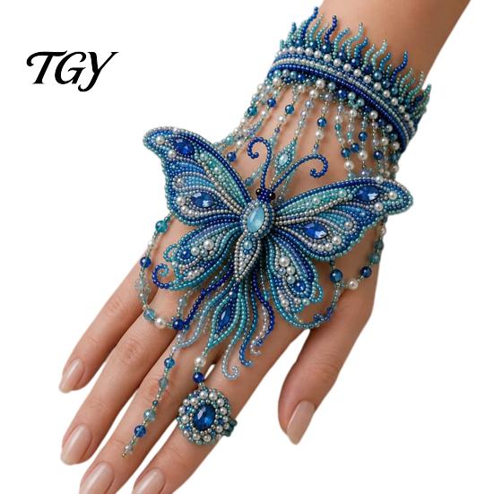Adjustable Bracelet DIY Beaded Hand Kit, Bead Weaving Jewelry Making Set, Handmade Chain Crafts Kit for Adults Gifts Craft Lovers
