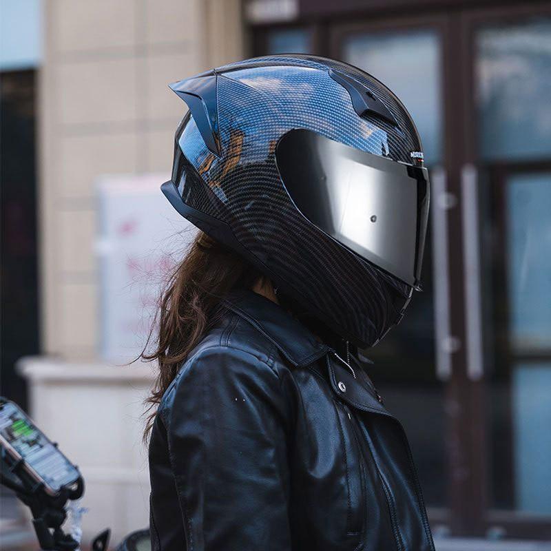Full Face Motorcycle Helmet With Dual Visor 3C Certified ABS Safety Men Women All Season Riding