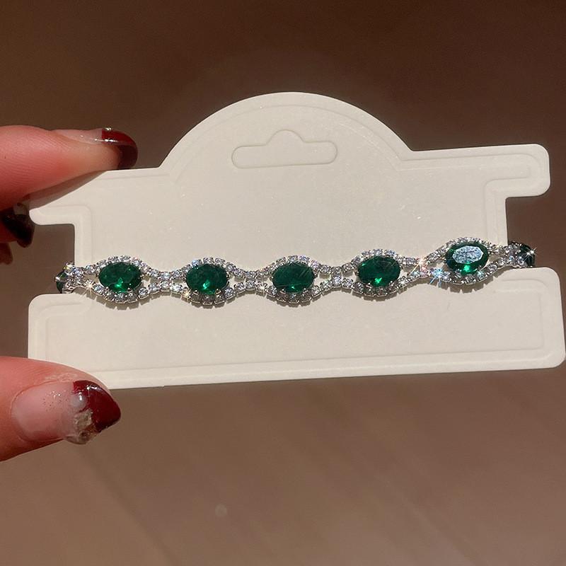 Европейский стиль Хрустальный Овальный Браслет Со Стразами Для Женщин